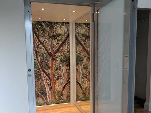 Residential lift with stylish finishes. Installed by West Coast Elevators