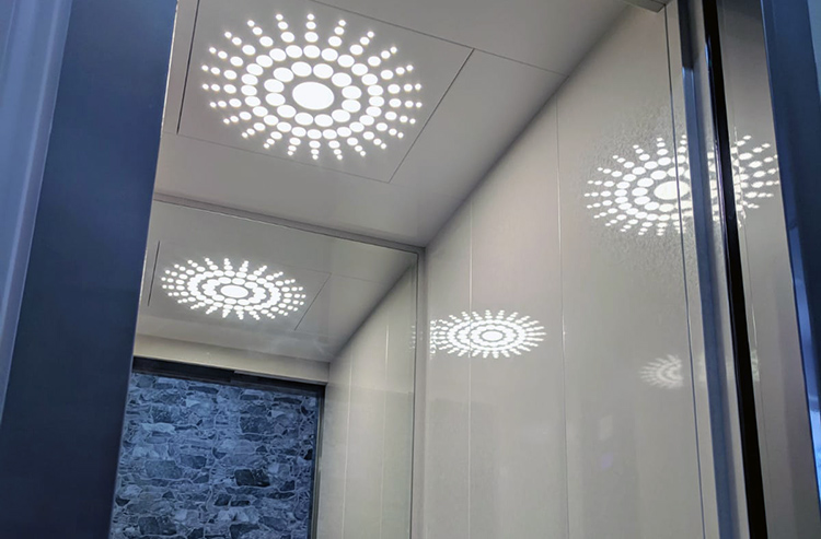 Stylish lighting in a Dalkieth residential royal lift