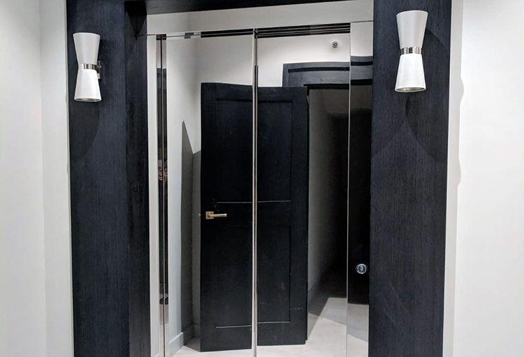 Stylish steel doors of a Mosman Park Residential Royal lift