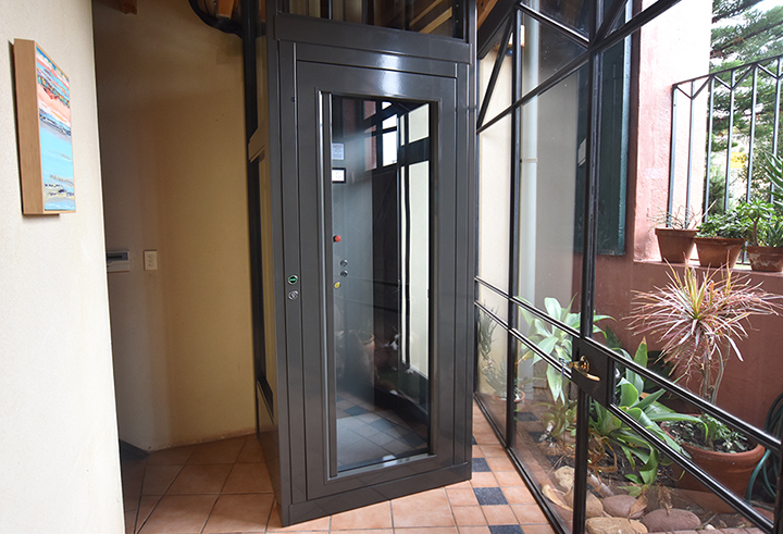 Fremantle retrofitted residential Sovereign lift with glass doors