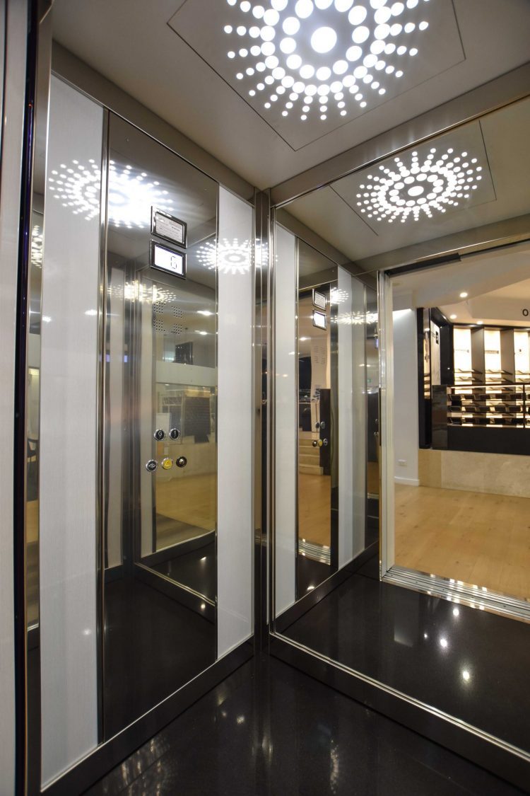 Perth Home Base West Coast Elevators West Coast Elevators demo lift display at Home Base Subiaco