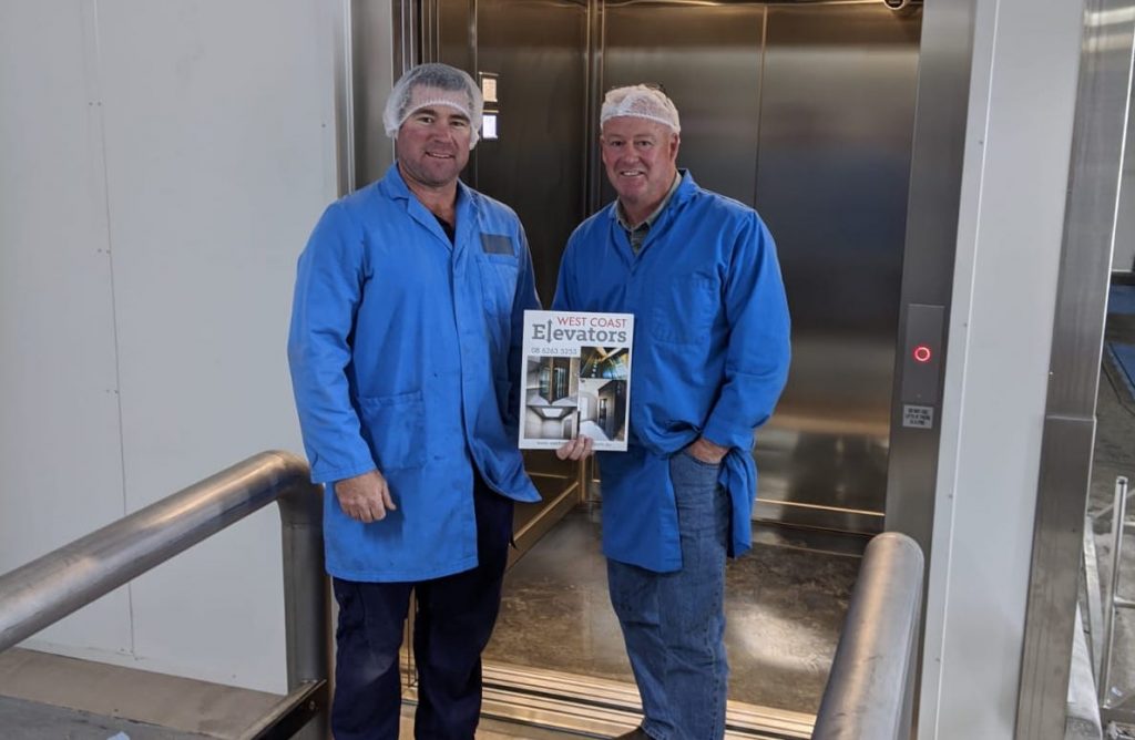 Commercial lift installation at Linley Valley Pork in Perth, Western Australia