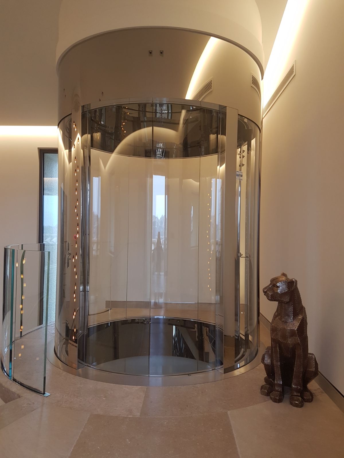 luxury glass elevator design