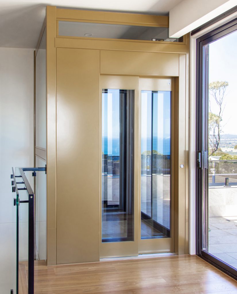 royal home lift in perth (1) royal lift design in gold and bronze tones