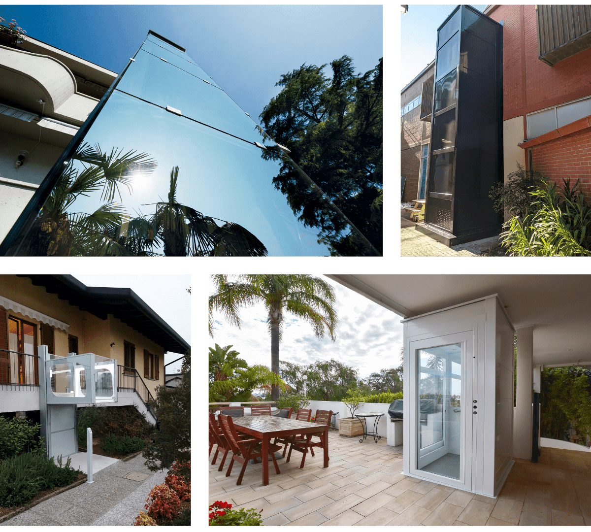 A collage of outdoor lifts