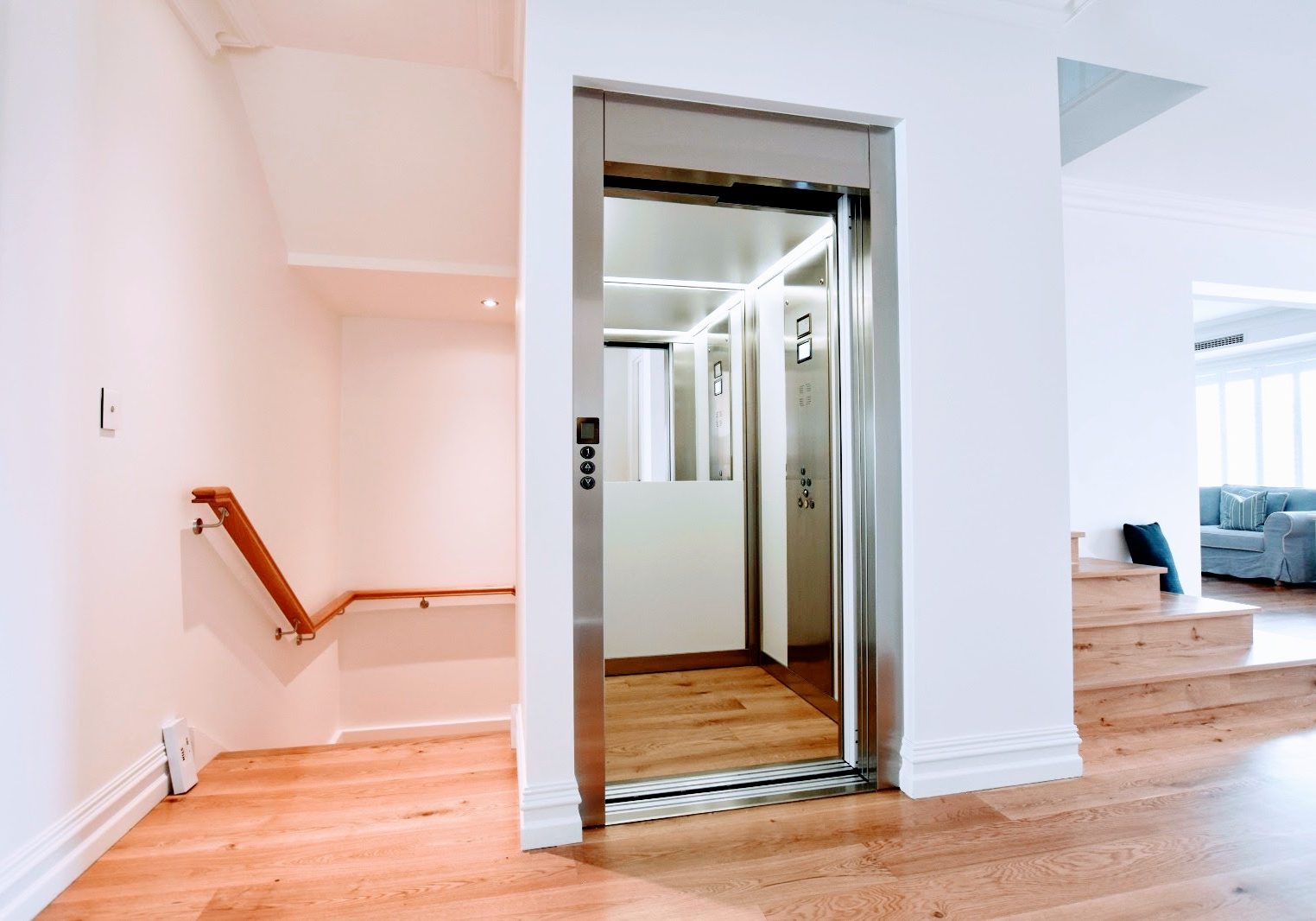 Open doors of a Jewel Lift in Dalkeith