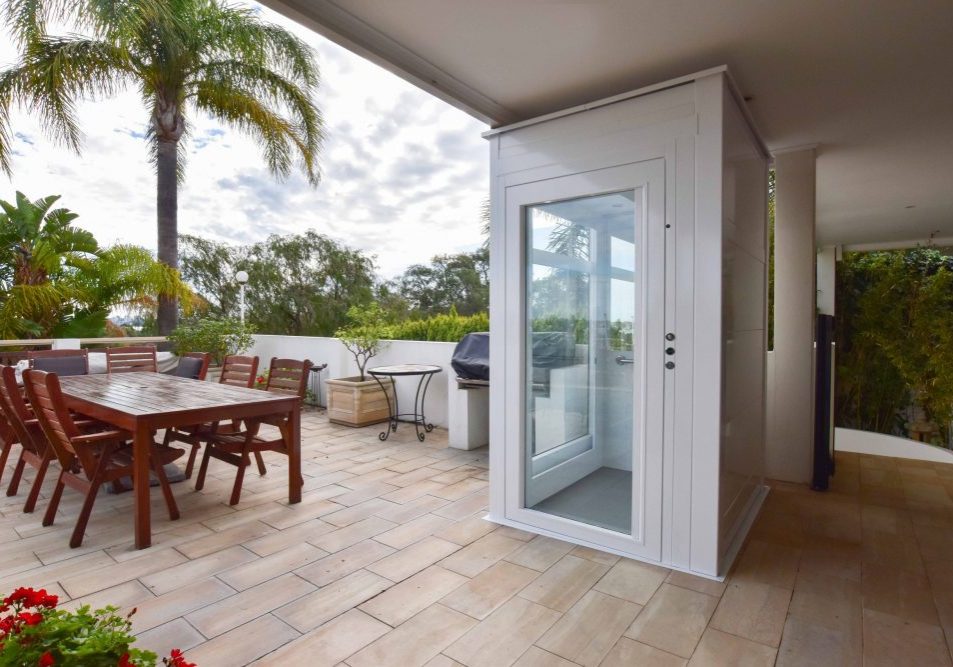 A retrofitted white lift in South Perth