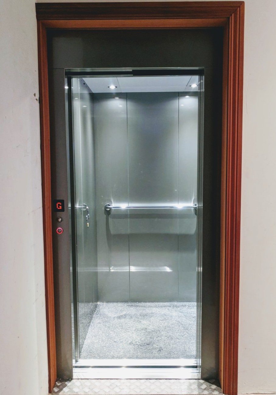 elevator with the door open revealing the interior
