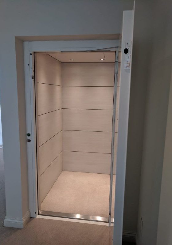 The open door of the premium residential lift