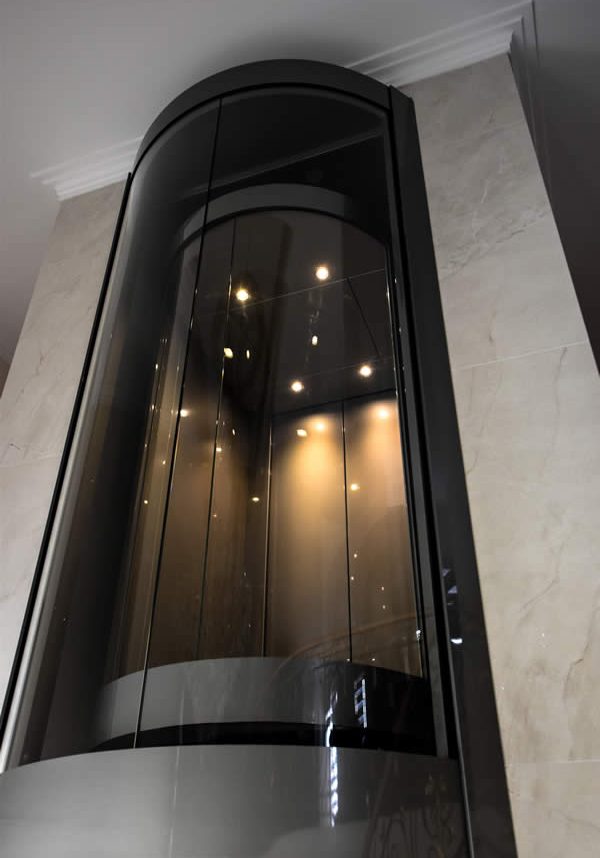 A glass panoramic lift, adding luxury and style to the Mariginiup property.