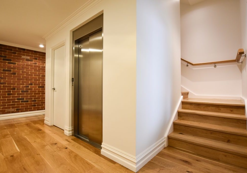 residential jewel home lift installed in stairwell void